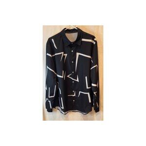 Men’s Black & White Long Sleeve Shirt